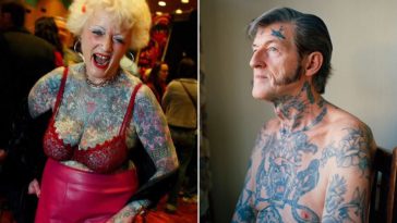 Old people with tattoos