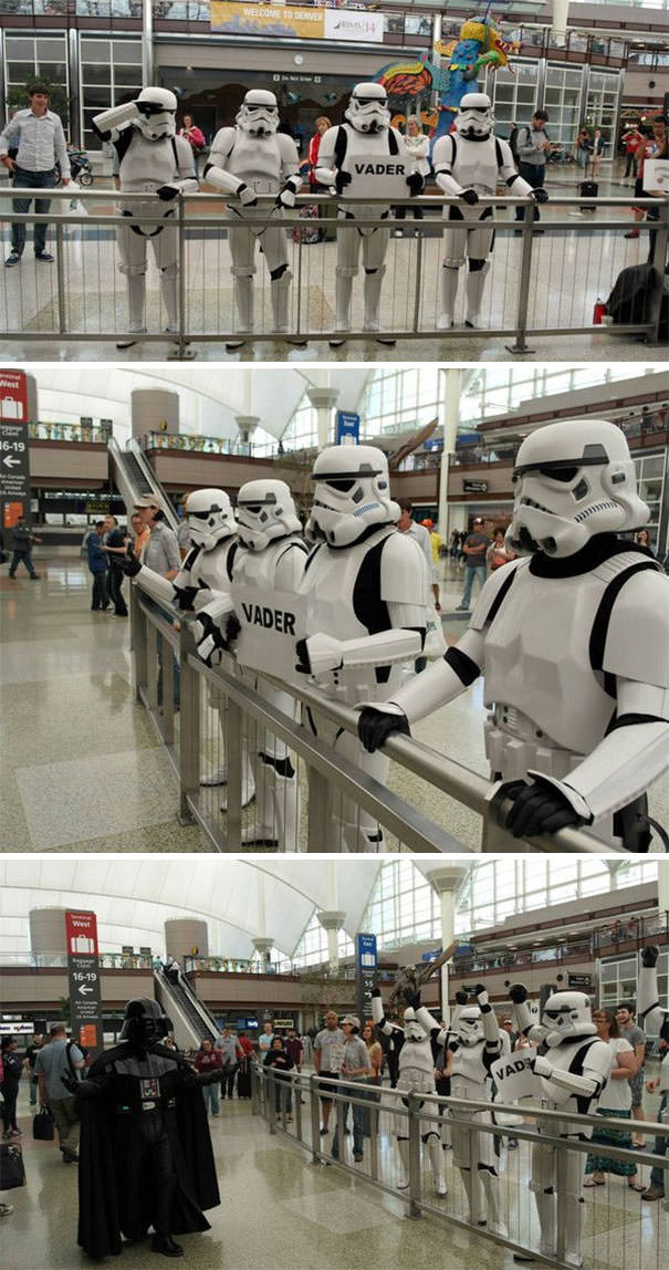 May the 4th be with you. Darth Vader arriving at dia