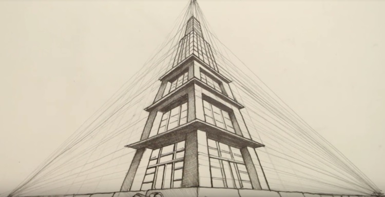 Three-Point Perspective Drawing