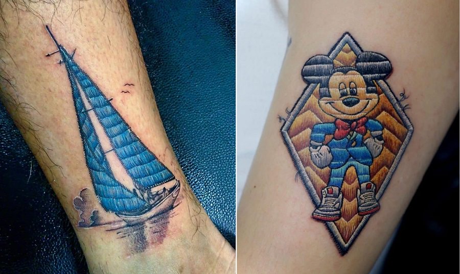 Embroidery tattoos