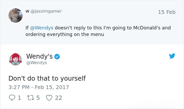 Roast delivered by wendy's