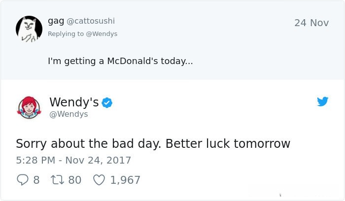 Wendy's know how social media works