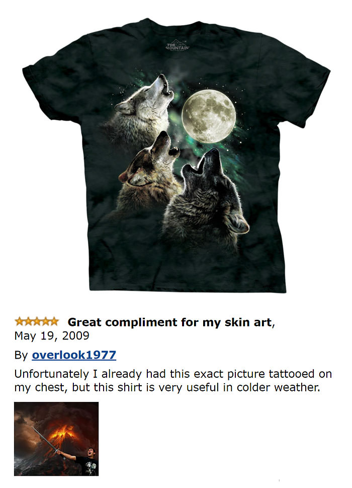 The Mountain Three Wolf Moon Short Sleeve T-shirt