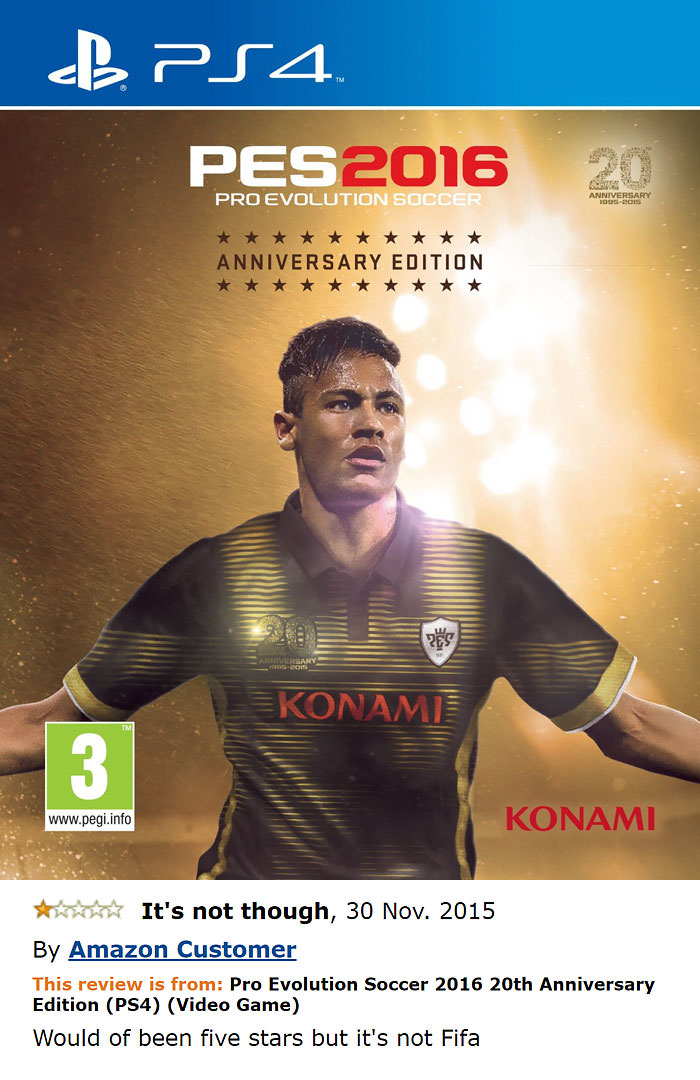 Pro Evolution Soccer 2016 20th Anniversary Edition (ps4)