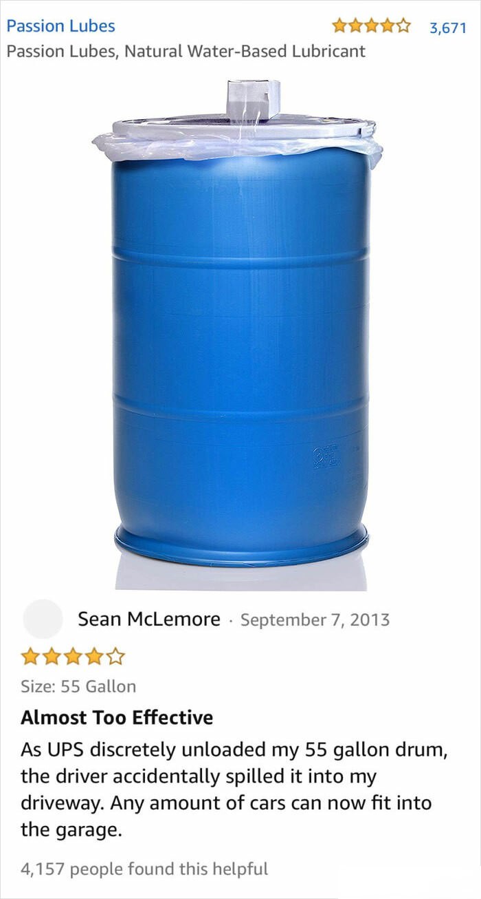 55 Gallons Of Lubricant