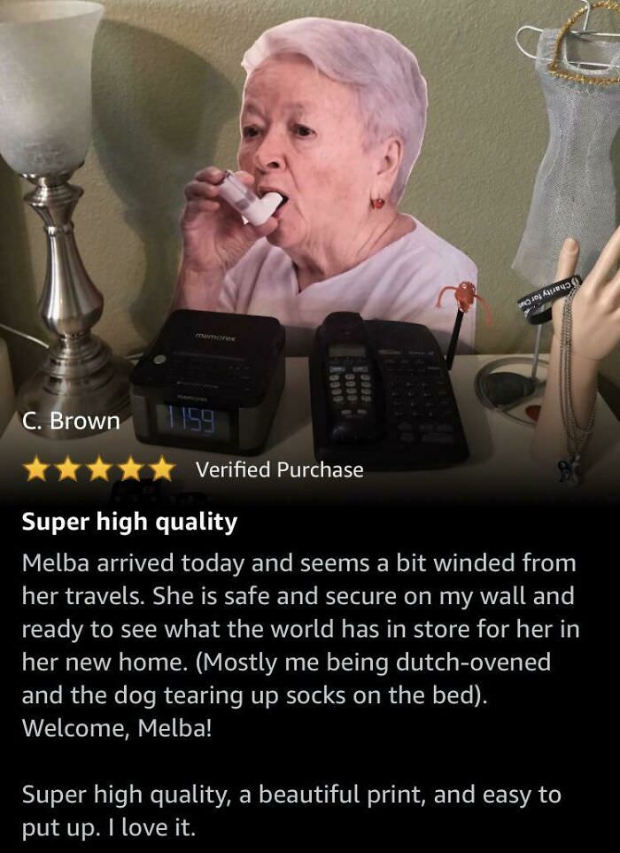 Senior Woman Asthma Wall Decal