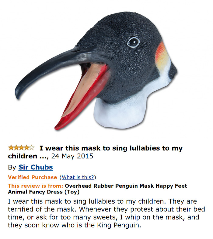 Overhead Rubber Penguin Mask Happy Feet Animal Fancy Dress