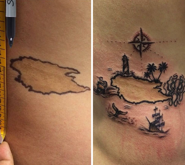 From a mole to an island