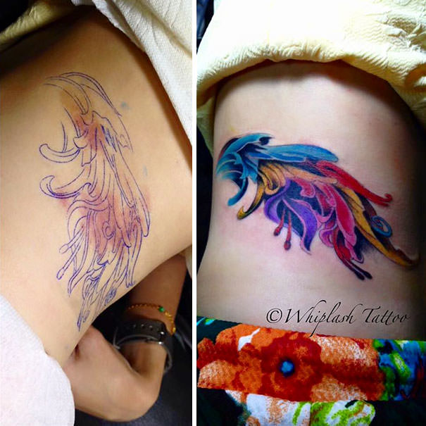 Colorful birthmark cover up