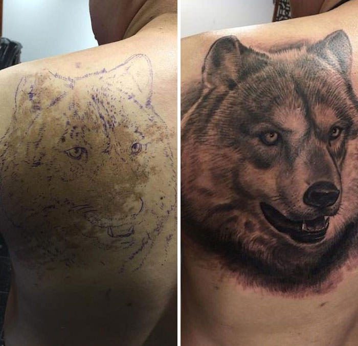 Tattoo, that turn birthmark into piece of art