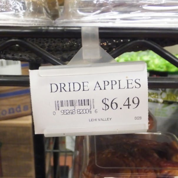 Dride apples
