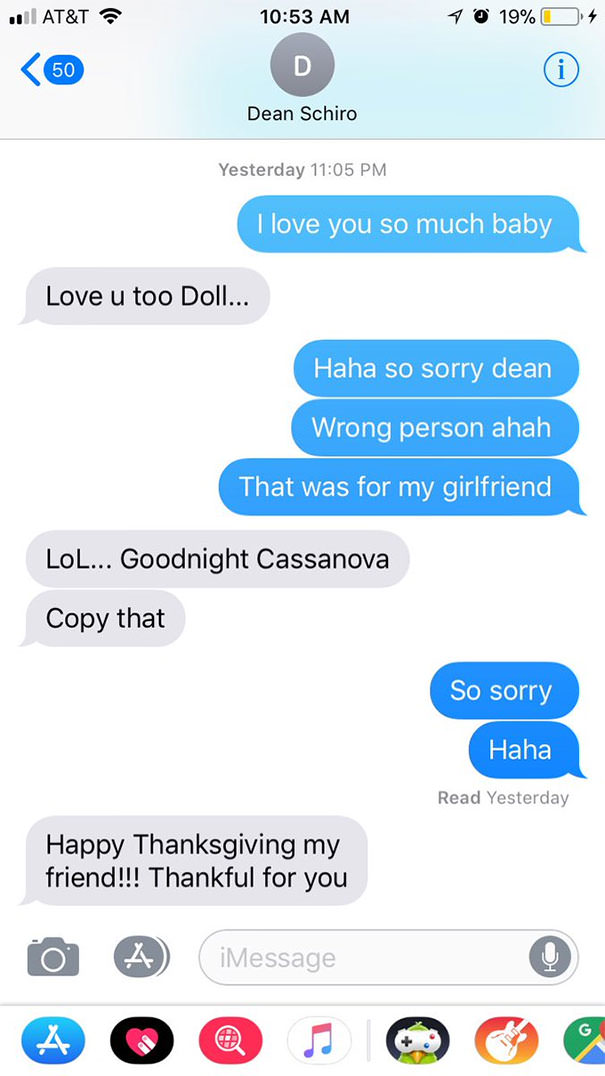 I was trying to drunk text my gf last night but sent it to my boss instead