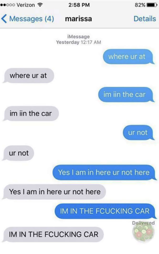 Got so drunk last night i thought i was texting my friend for a ride, but i was just texting myself for the whole time