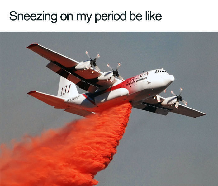 Sneezing on period