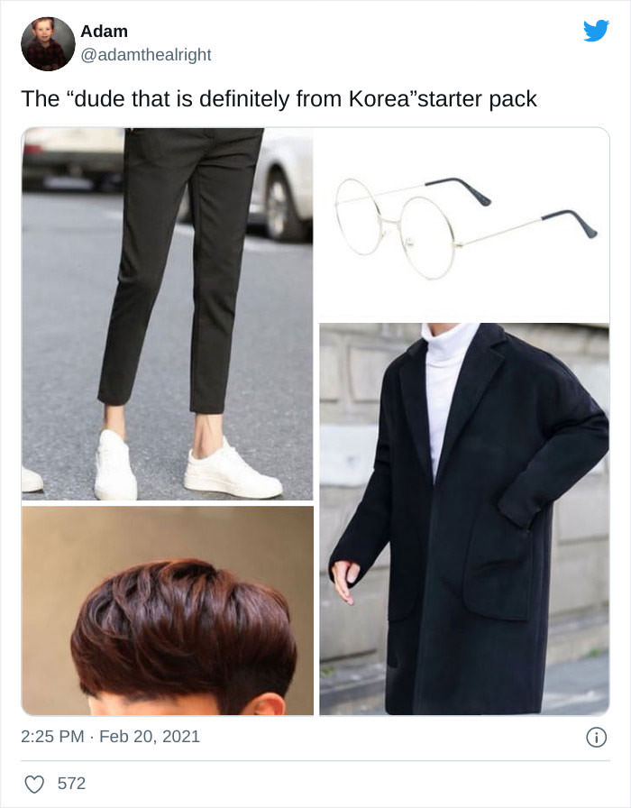 The "dude that is definitely from korea" starter pack