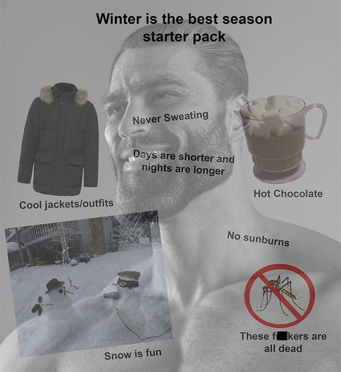 Winter is the best season starter pack