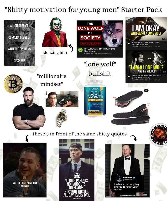 Shitty motivation for young men” starter pack