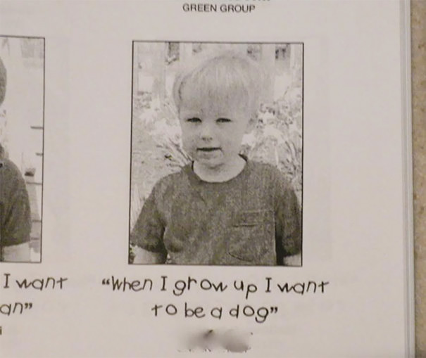 My little brother was quite ambitious in preschool