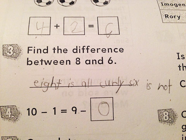 My 8-year-old son takes his homework directions literally