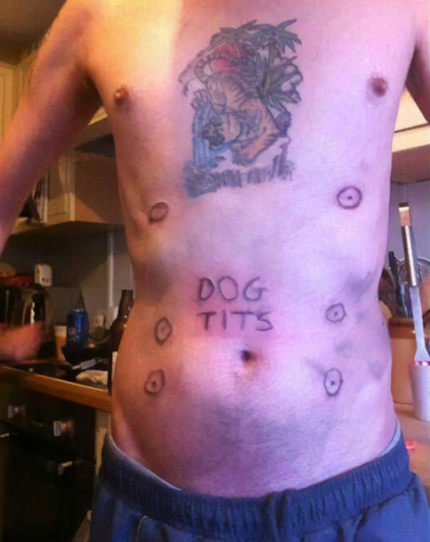 Dog tits