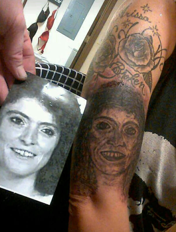 So my buddy's step sister got a tattoo of her mother