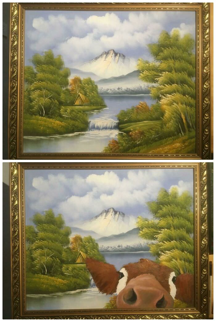 Explosive Art! This thrift store painting got a makeover!