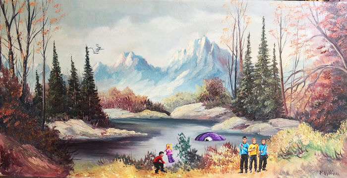 Painting of an “away party”