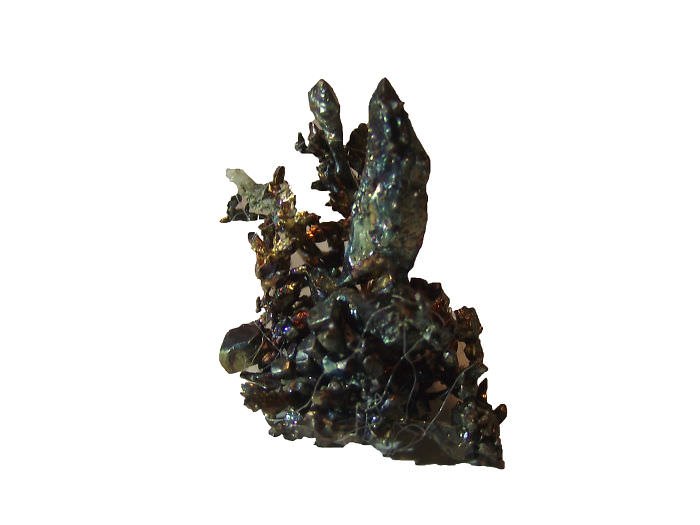 Acanthite coated by Chalcopyrite and Silver Wires