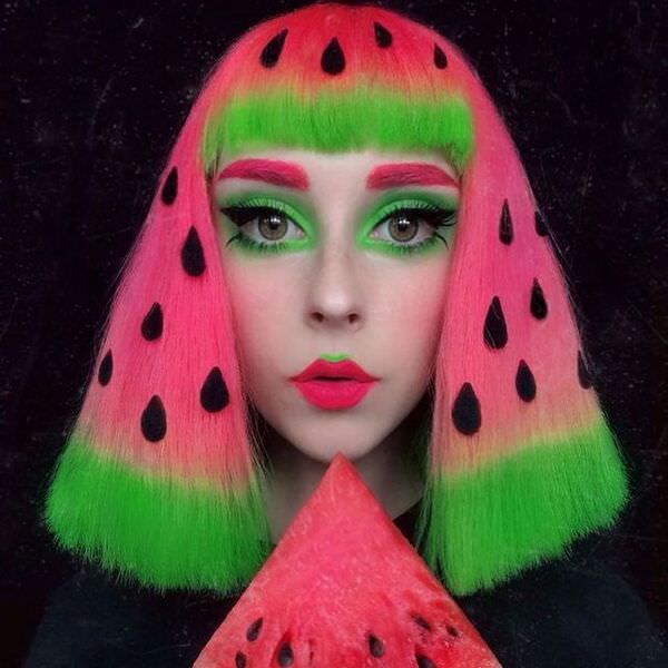 Crazy watermelon hairstyles