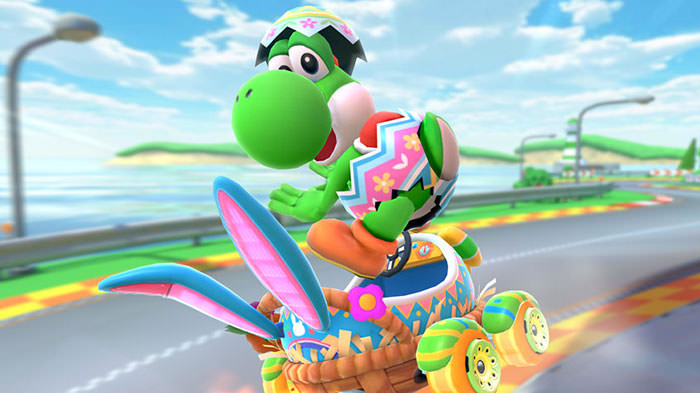 Yoshi from Super Mario Kart 8