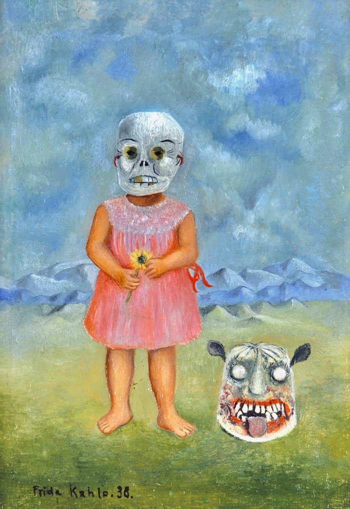 Girl with Death Mask by Frida Kahlo, 1938