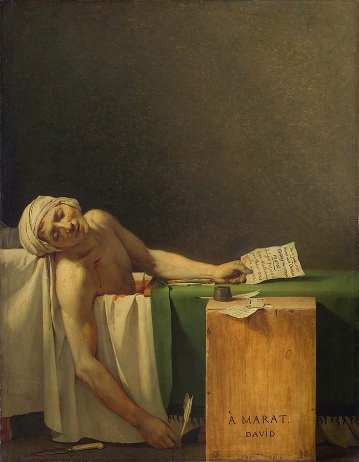 Death of Marat, Jacques-Louis David, 1793