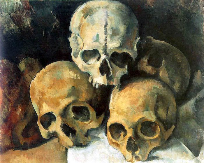 Pyramid Of Skulls by Paul Cézanne, 1901
