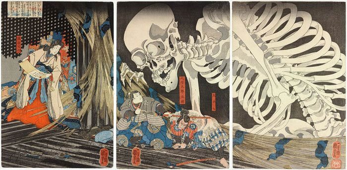 Takiyasha the Witch and the Skeleton Specter, Utagawa Kuniyoshi, 1844