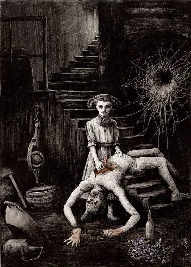 A Puppet for the Niece by Santiago Caruso