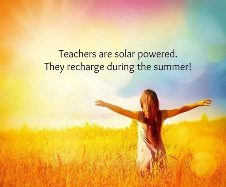End of year teacher memes and taking time to recharge.