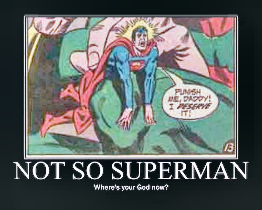 He's spanking superman