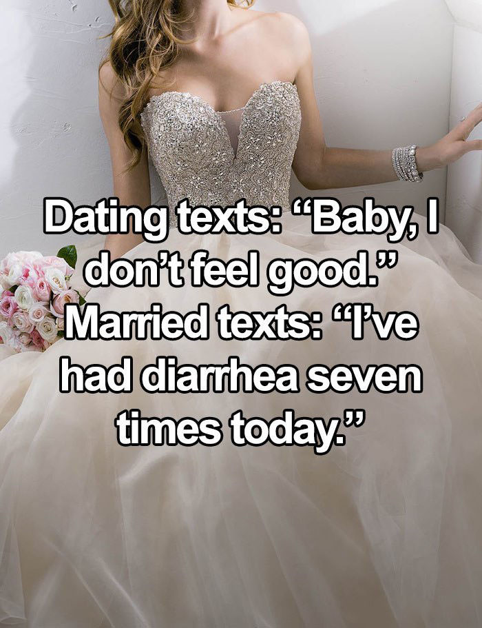 Dating vs. married.