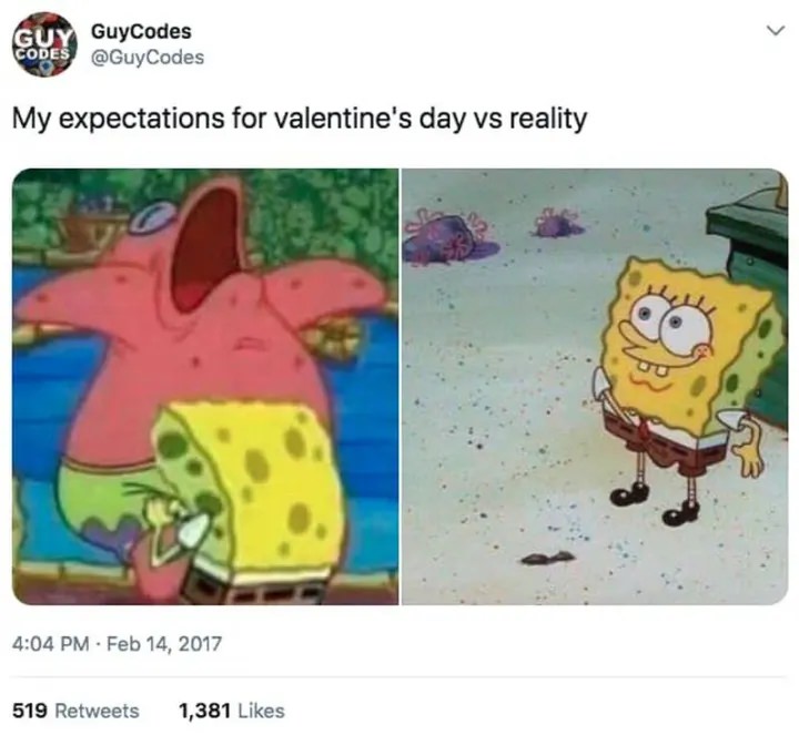 SpongeBob sex memes and Valentine’s Day.
