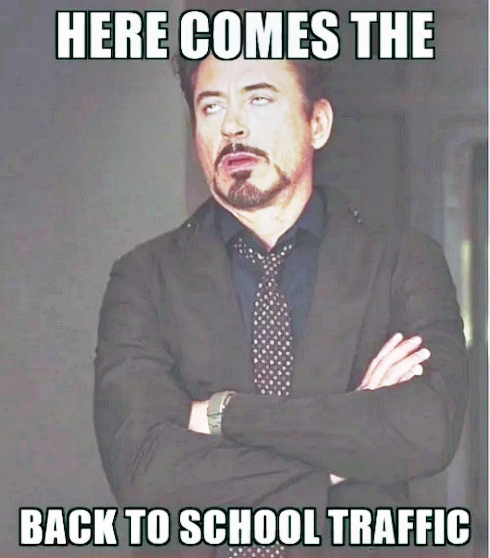Parents and commuters can relate. Time to add another 20 minutes to the early morning commute!