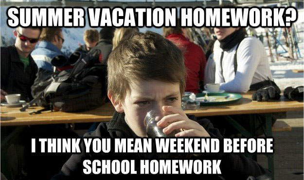 Summer vacation homework: yay or nay?