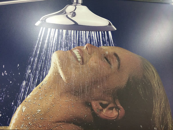 Finally, a shower that accommodates a broken neck.