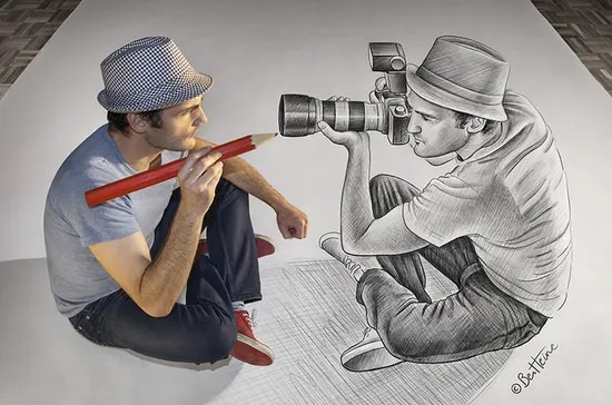 Pencil vs camera drawing