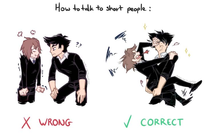 Tips for conversing with short people.
