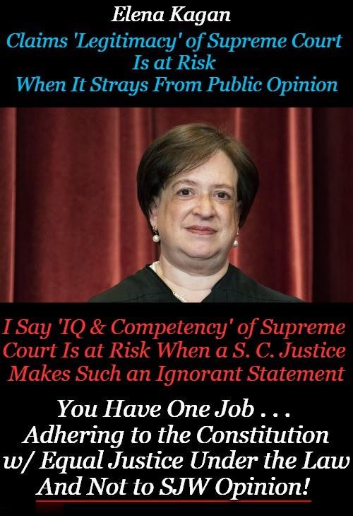 Don't lower hiring standards to 'gender & race' (especially for supreme court justices) or suffer the consequences.