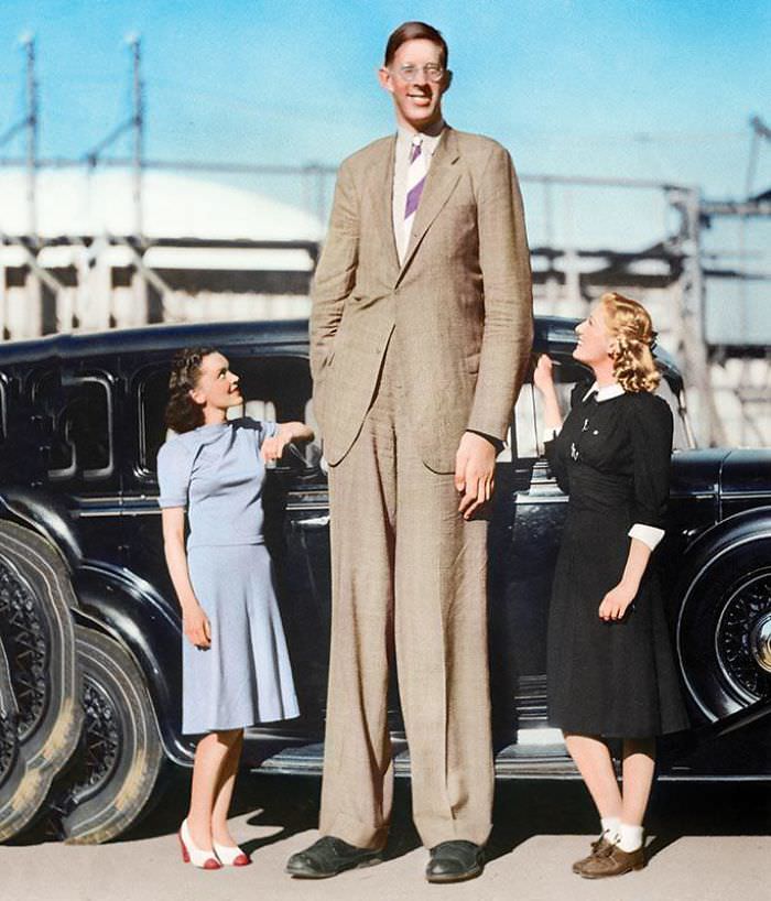 The towering American who measured a staggering 2.72m (8ft 11.1in) tall when last measured on 27 June 1940, becoming the tallest man in the world.