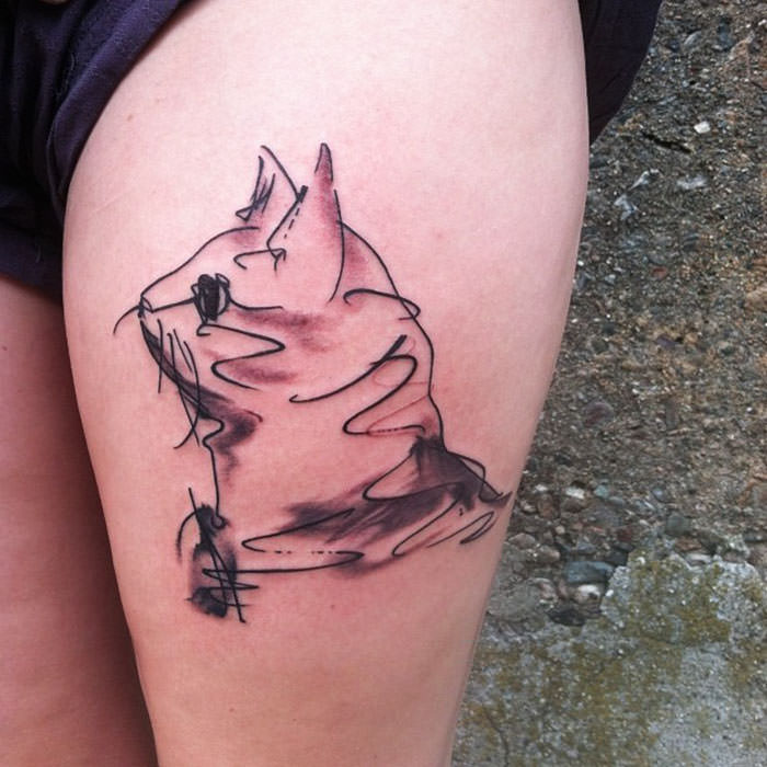 A tattoo of Picasso's "Le Chat"