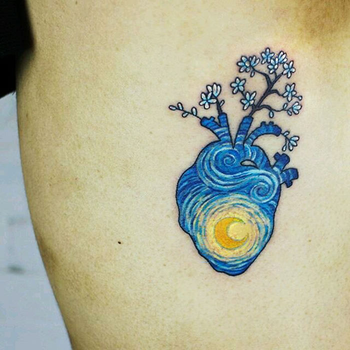 A tattoo inspired by Van Gogh's art