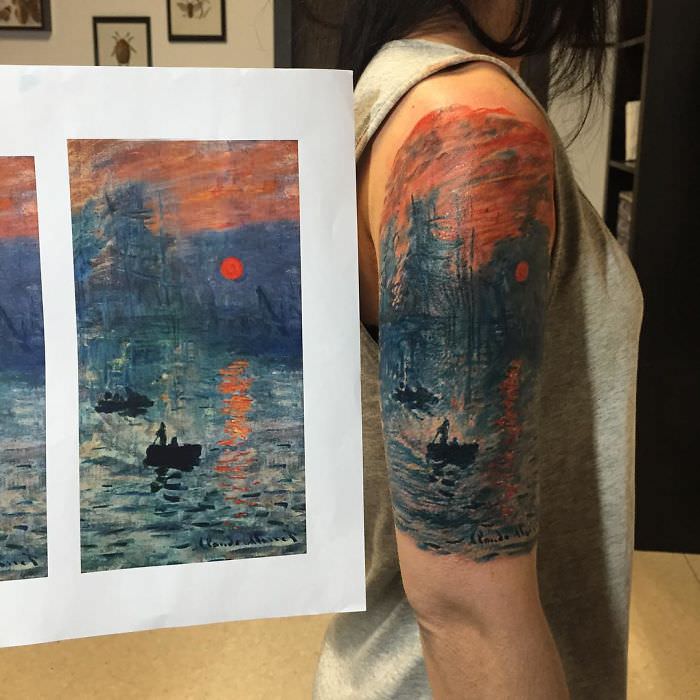 A tattoo of Monet's art