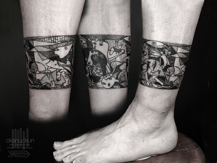 A tattoo of Picasso's "Guernica"